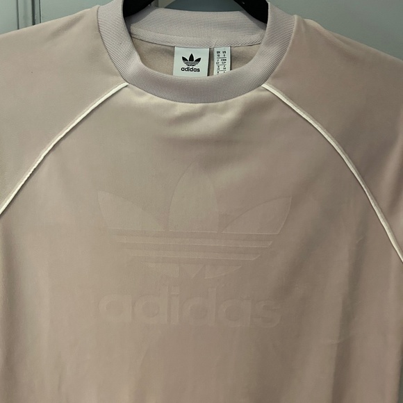 ADIDAS ORIGINALS Women's Velvet Tee Dress in Ice Purple│Size Small - Picture 9 of 17